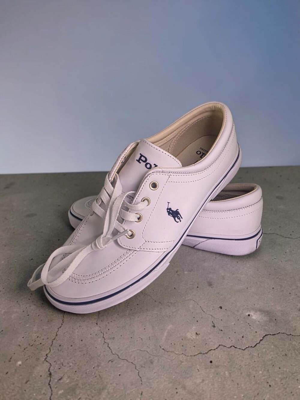 Polo Ralph Lauren Faxon White Leather Sneakers